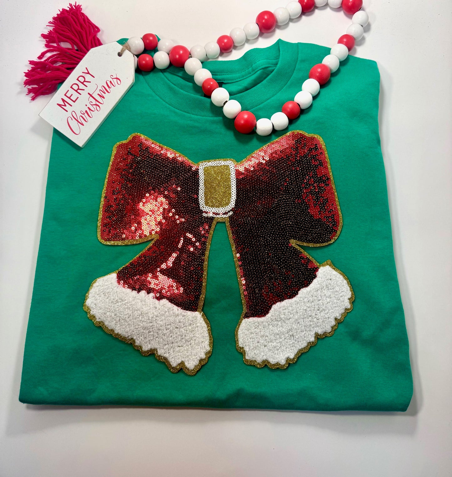 Sequin Bow Patch, Red Sequin Patch, 11 inch patch, Christmas Patch, Iron On Patch, Holiday Patch, DIY Patch, Sweatshirt Patch, Glitter Patch