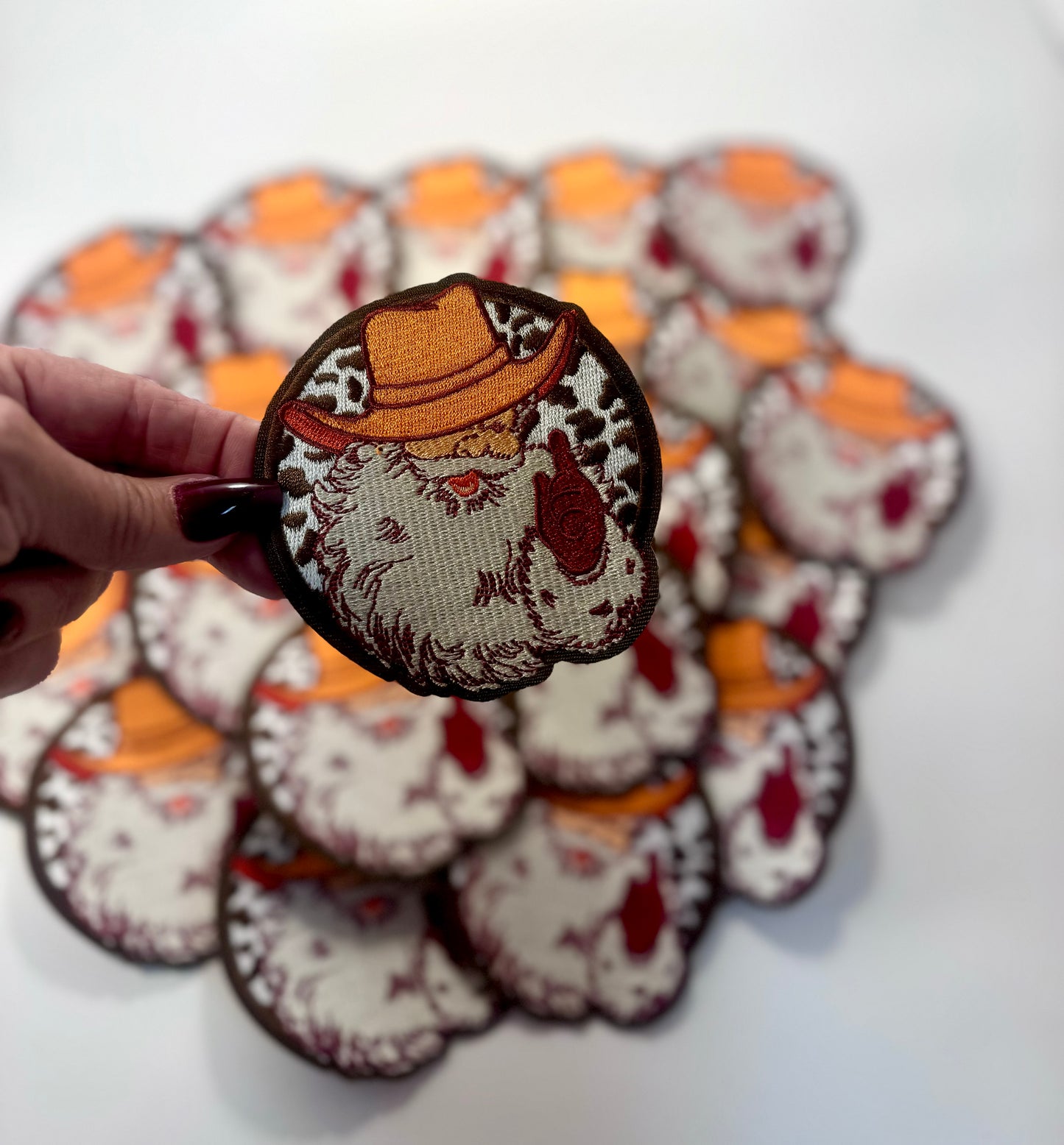 Cowboy Santa Patch, Cowboy Christmas Patch, Western Christmas Patch, Western Santa Patch, Christmas Hat Patches, DIY