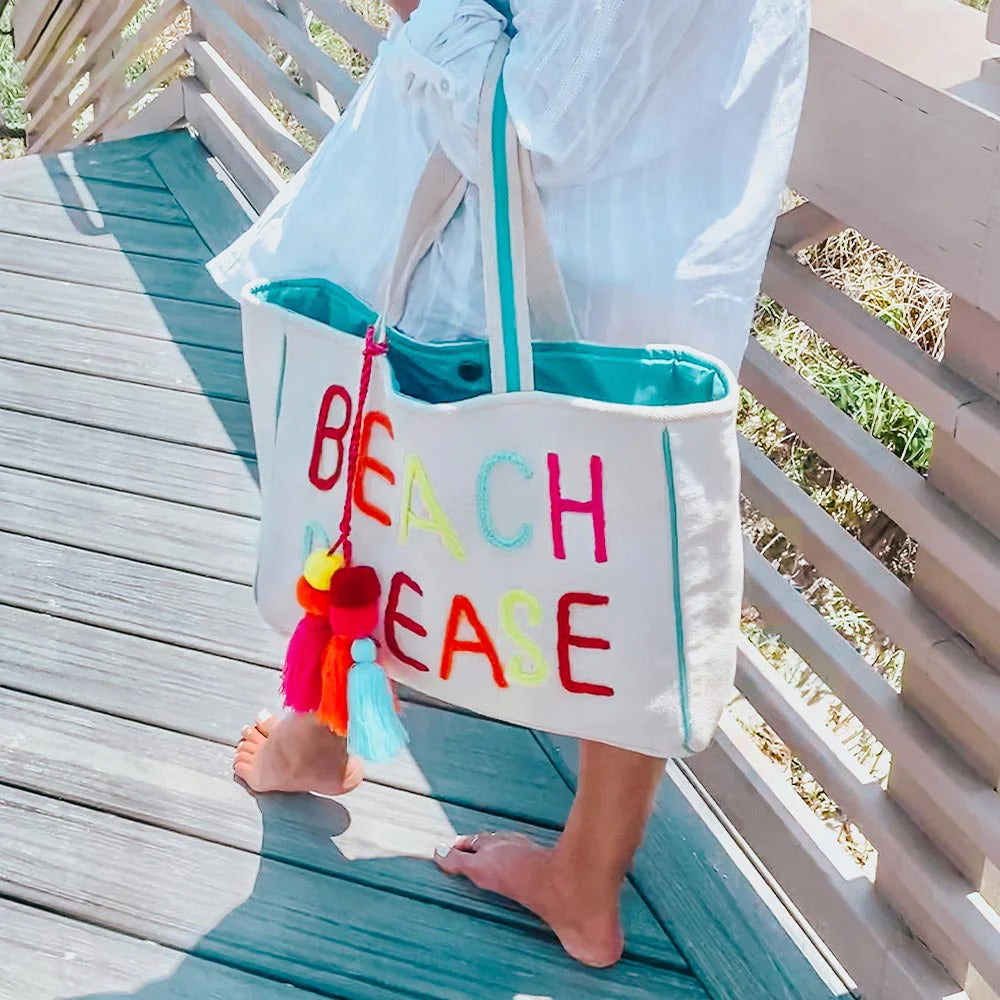 OUR NEON BEACH PLEASE TOTE OR BEACH BAG/BEACH