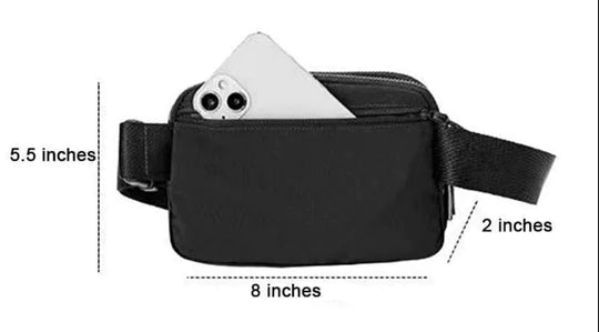 Belt Bag/ Black Leopard/Bum Bag/NYLON LULA SHOULDER SLING BELT BAG W/LOGO - BLACK LEOPARD/BAG/PURSE