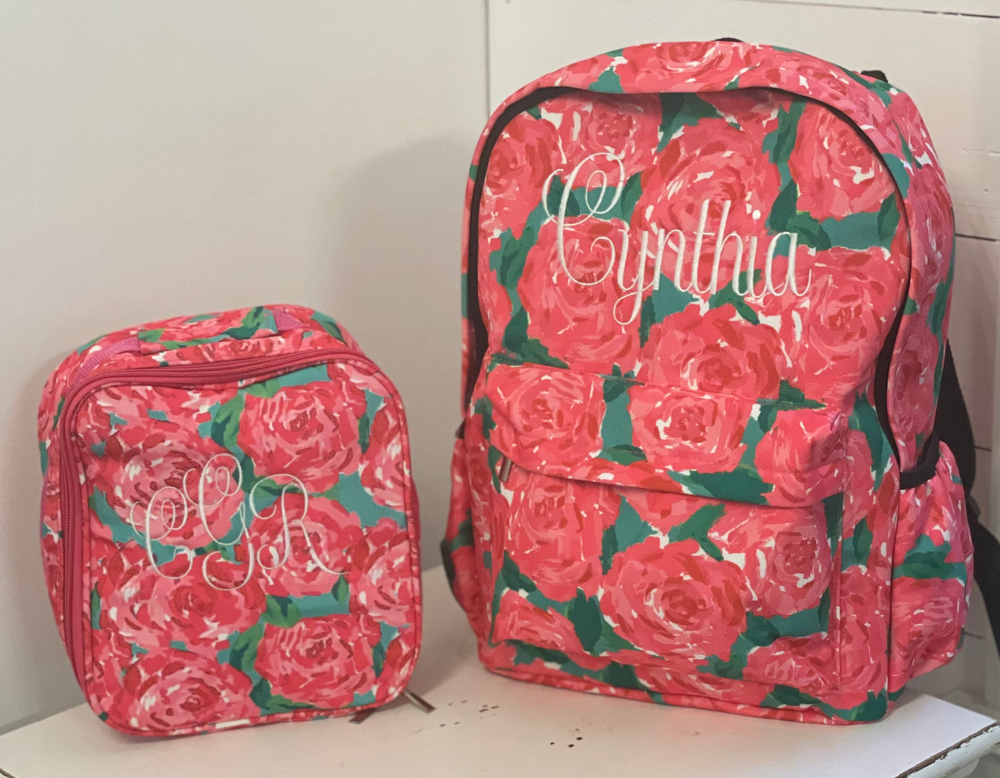 Rose print backpack/Back to School