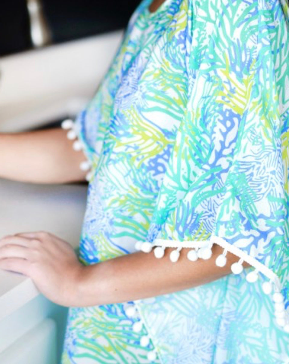 Deep Dive Pom-Pom Cover Up| Beach
