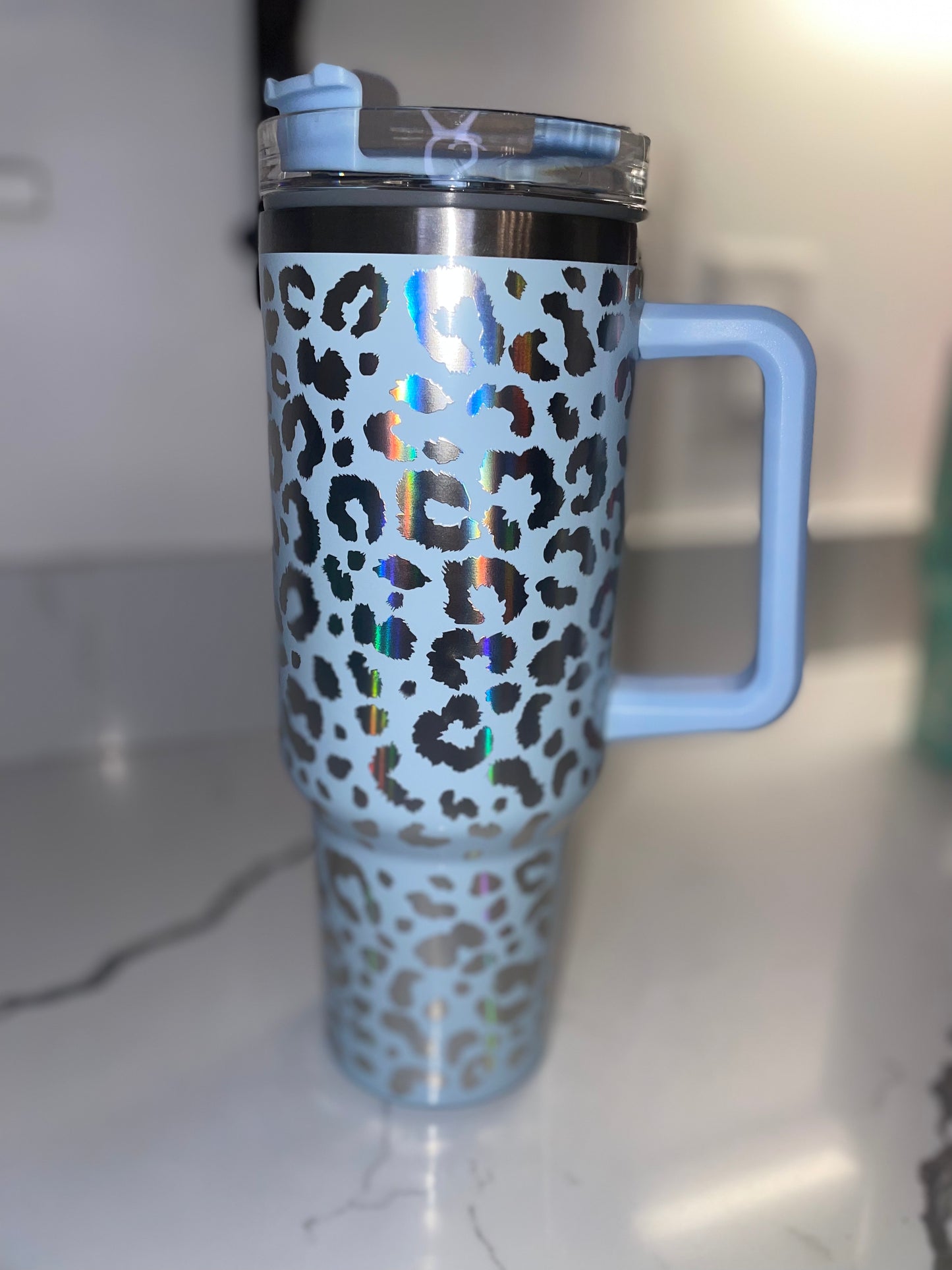 Holographic Leopard 40 oz Tumblers