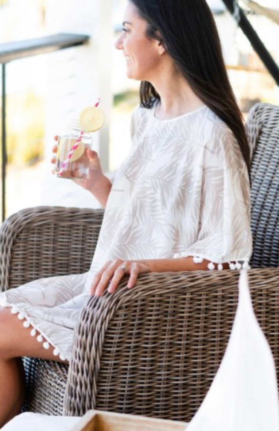 Coconut Palms Pom-Pom Cover Up | Beach