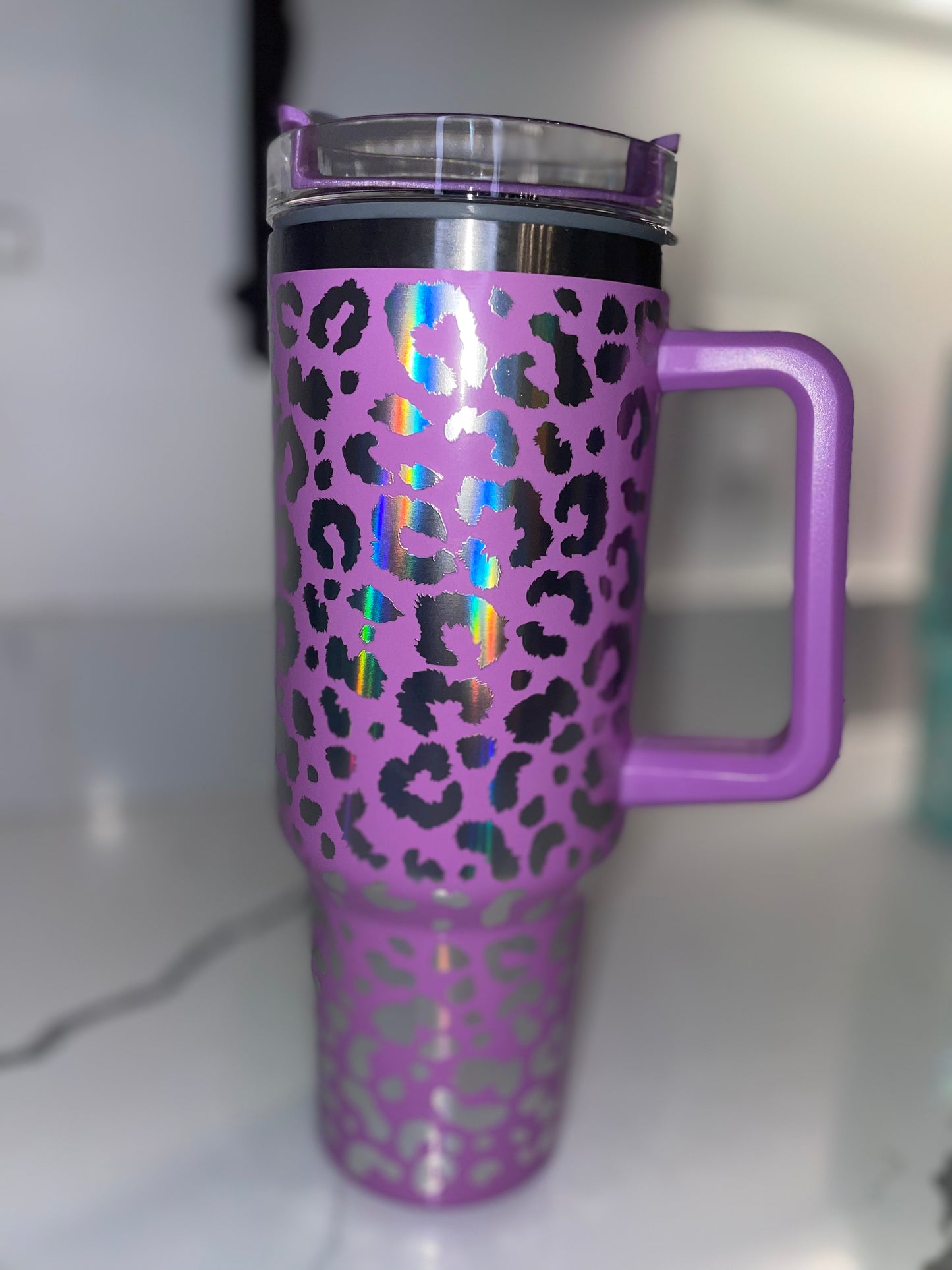 Holographic Leopard 40 oz Tumblers