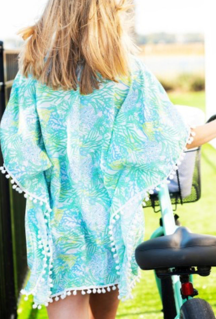 Deep Dive Pom-Pom Cover Up| Beach