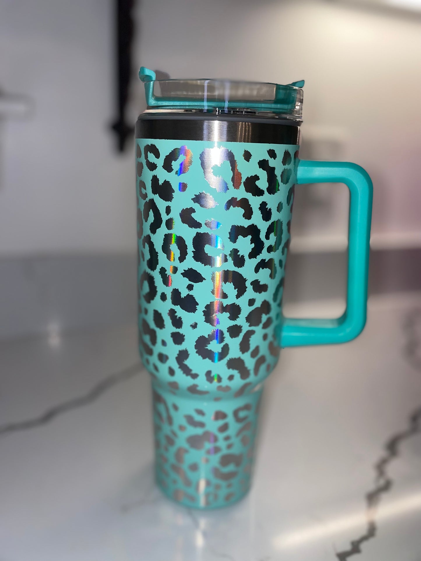 Holographic Leopard 40 oz Tumblers