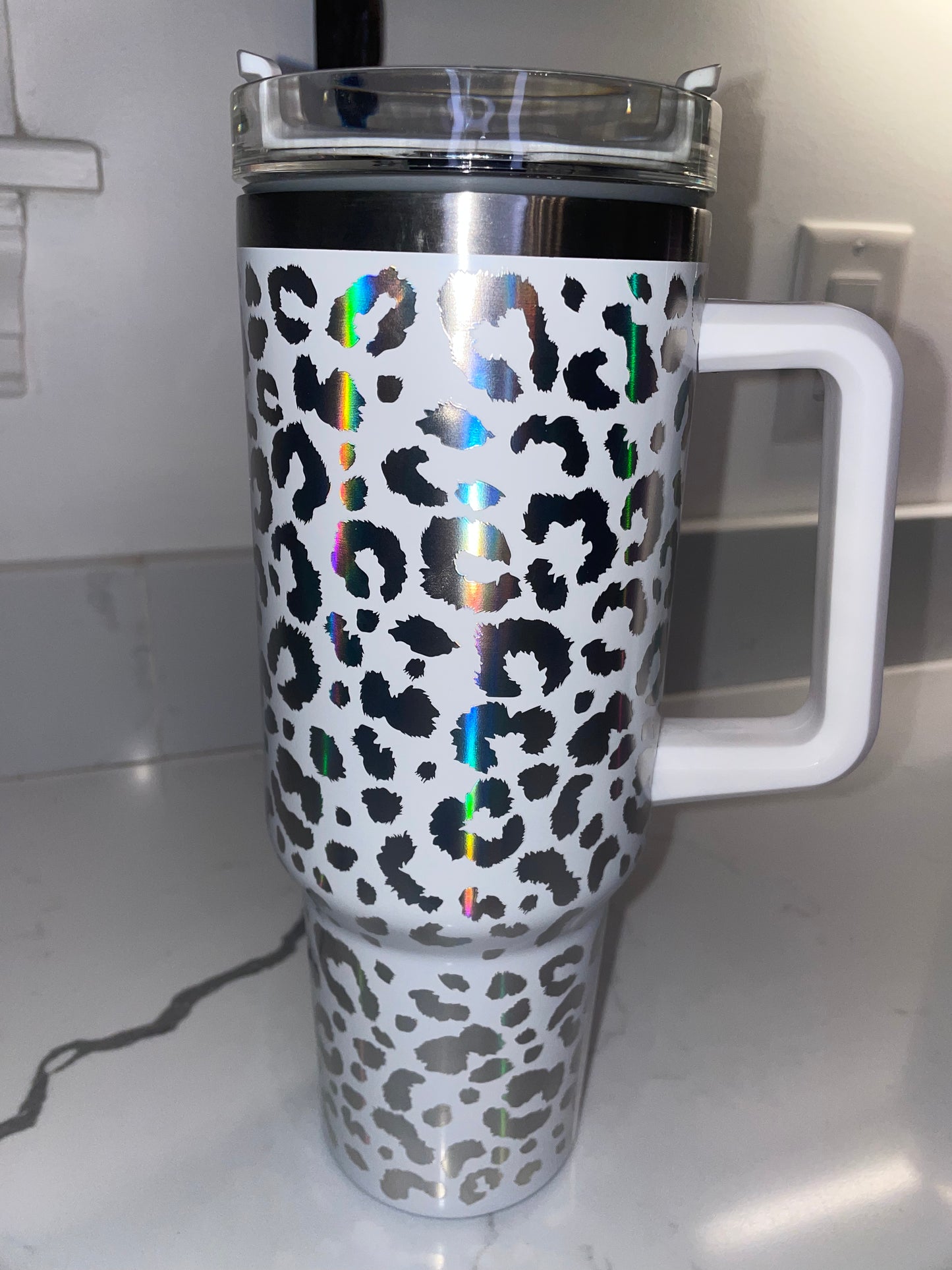 Holographic Leopard 40 oz Tumblers
