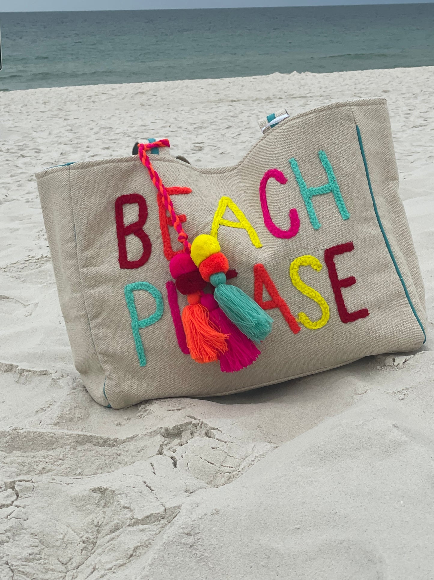 OUR NEON BEACH PLEASE TOTE OR BEACH BAG/BEACH