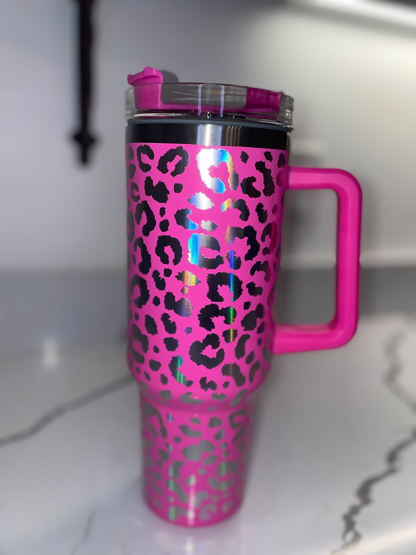 Holographic Leopard 40 oz Tumblers