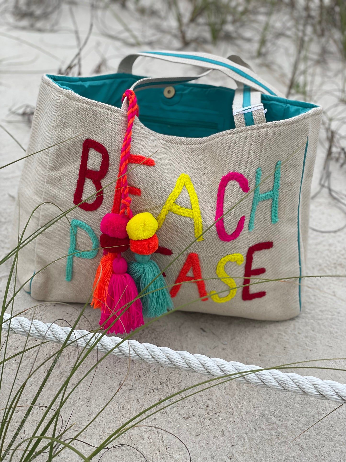 OUR NEON BEACH PLEASE TOTE OR BEACH BAG/BEACH