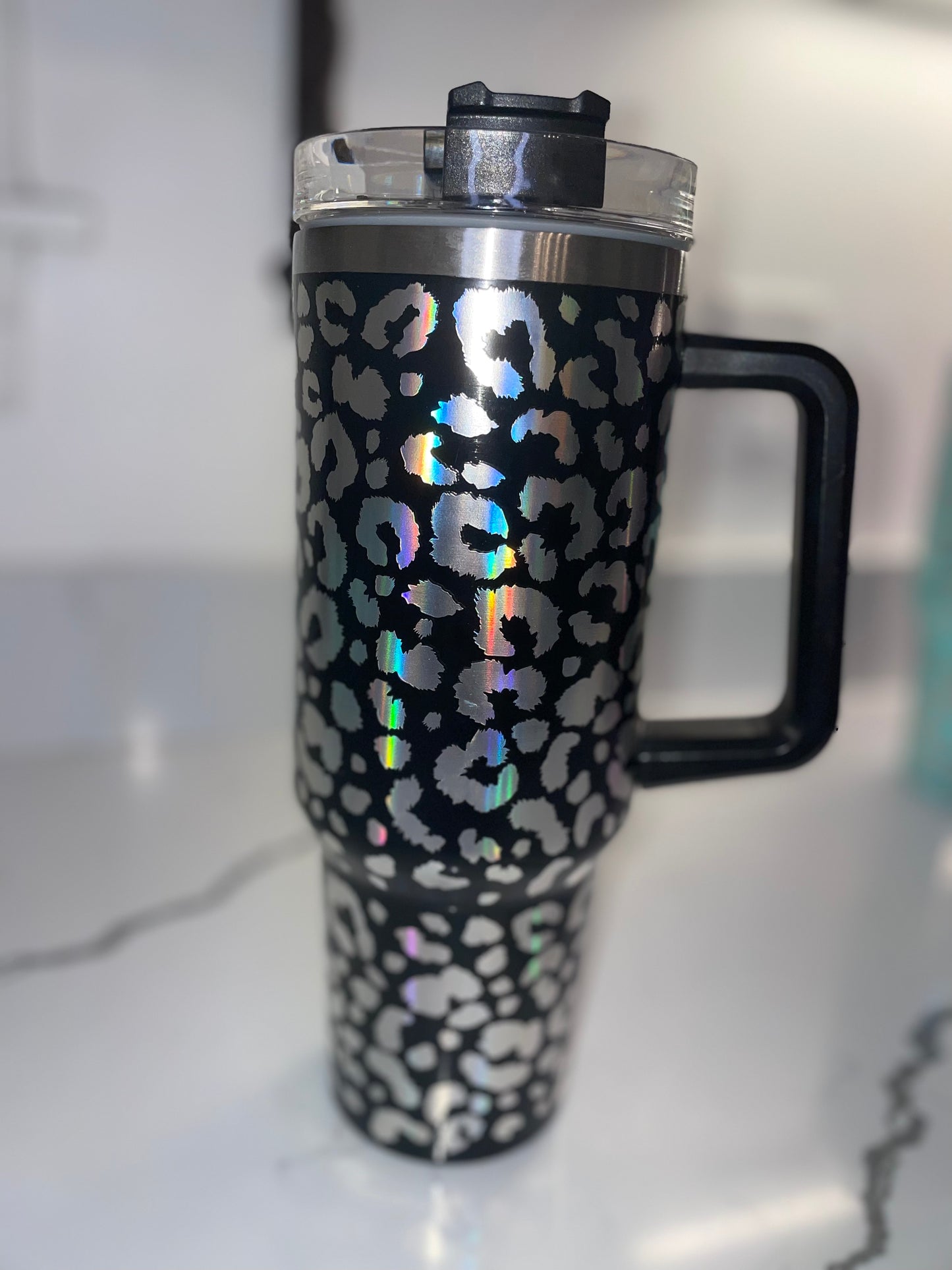 Holographic Leopard 40 oz Tumblers