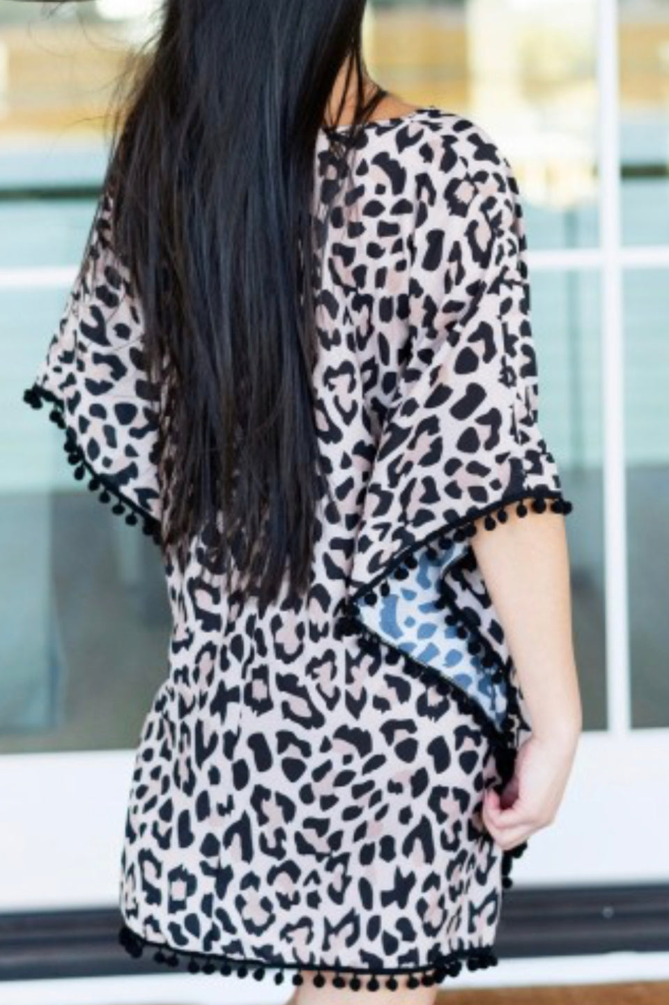 Wild Side Leopard Pom-Pom Cover Up| Beach