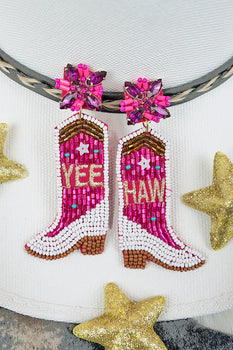 Yee Haw Hot Pink Seed Bead Jewelry