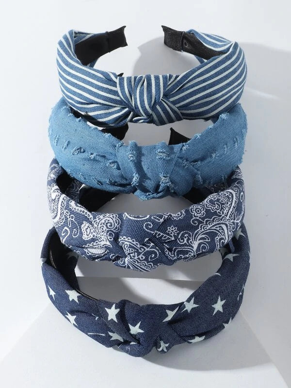 Denim Decor Head Band/Hair Accessory