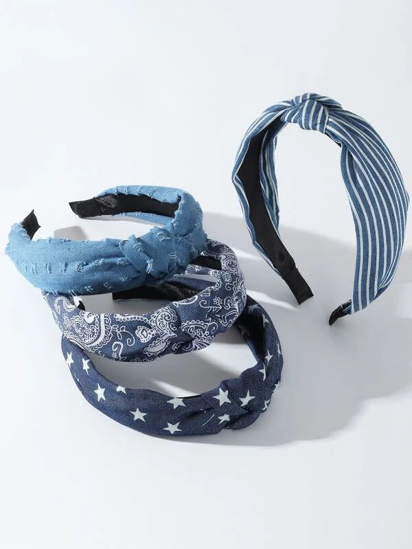 Denim Decor Head Band/Hair Accessory