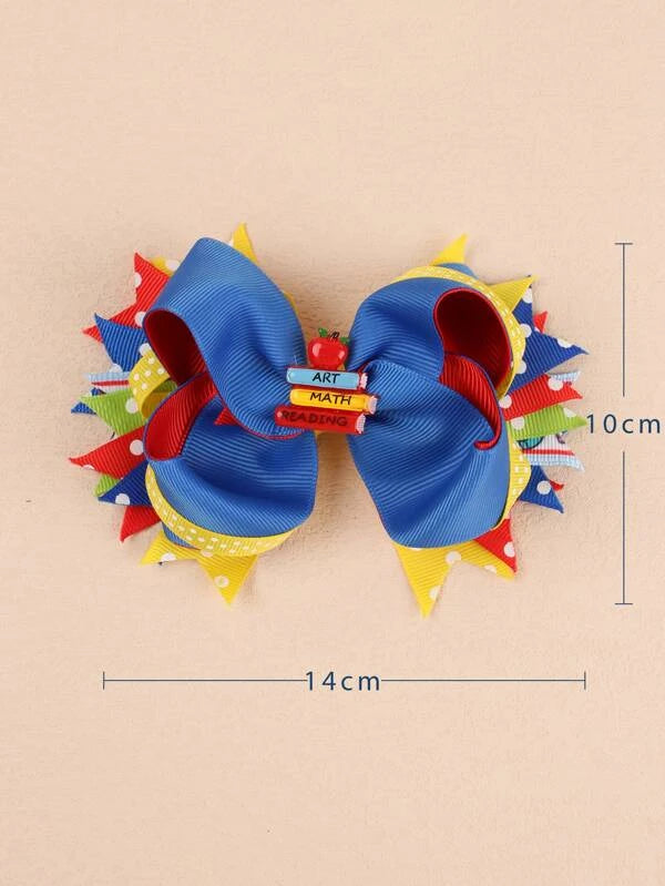Girls Multicolor Back to School BOW/Hair Accessories