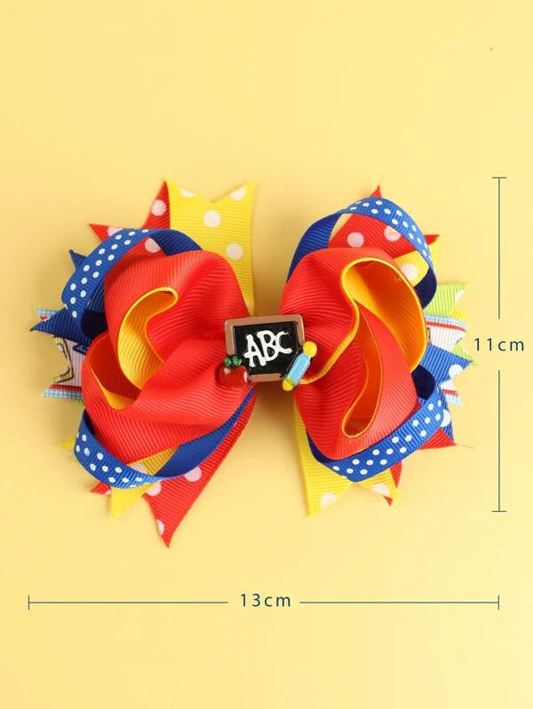 Girls ABC Back to School Bow/Hair Accessories