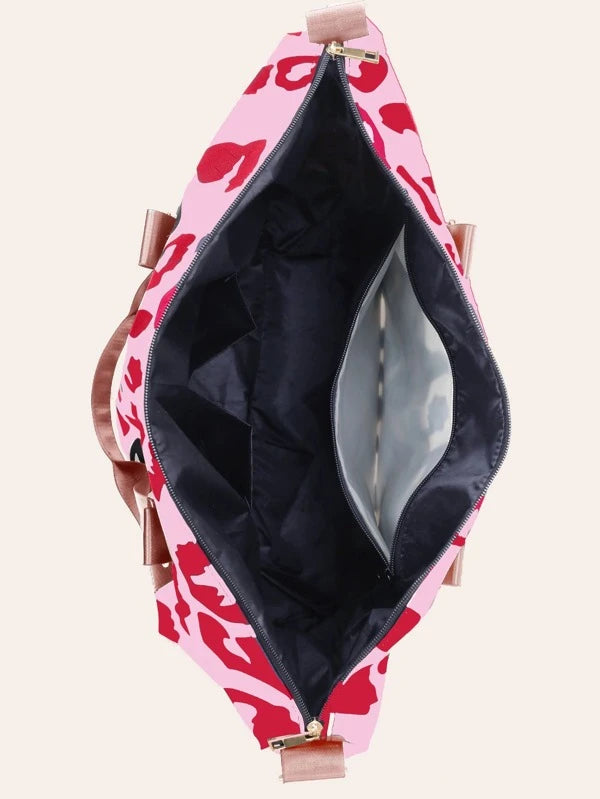 Leopard Print Pink Weekender Travel Bag