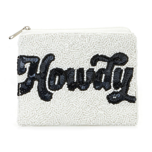 Howdy Seed Bead Coin Purse/Bag