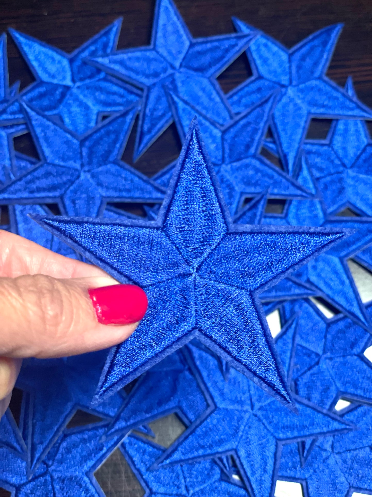 Star Patch, Embroidered Star Patch, Royal Blue 3",Iron on Patch, DIY, Trucker Hat Patch, Preppy Patch, Patch for Hat, Embroidered Star, DIY