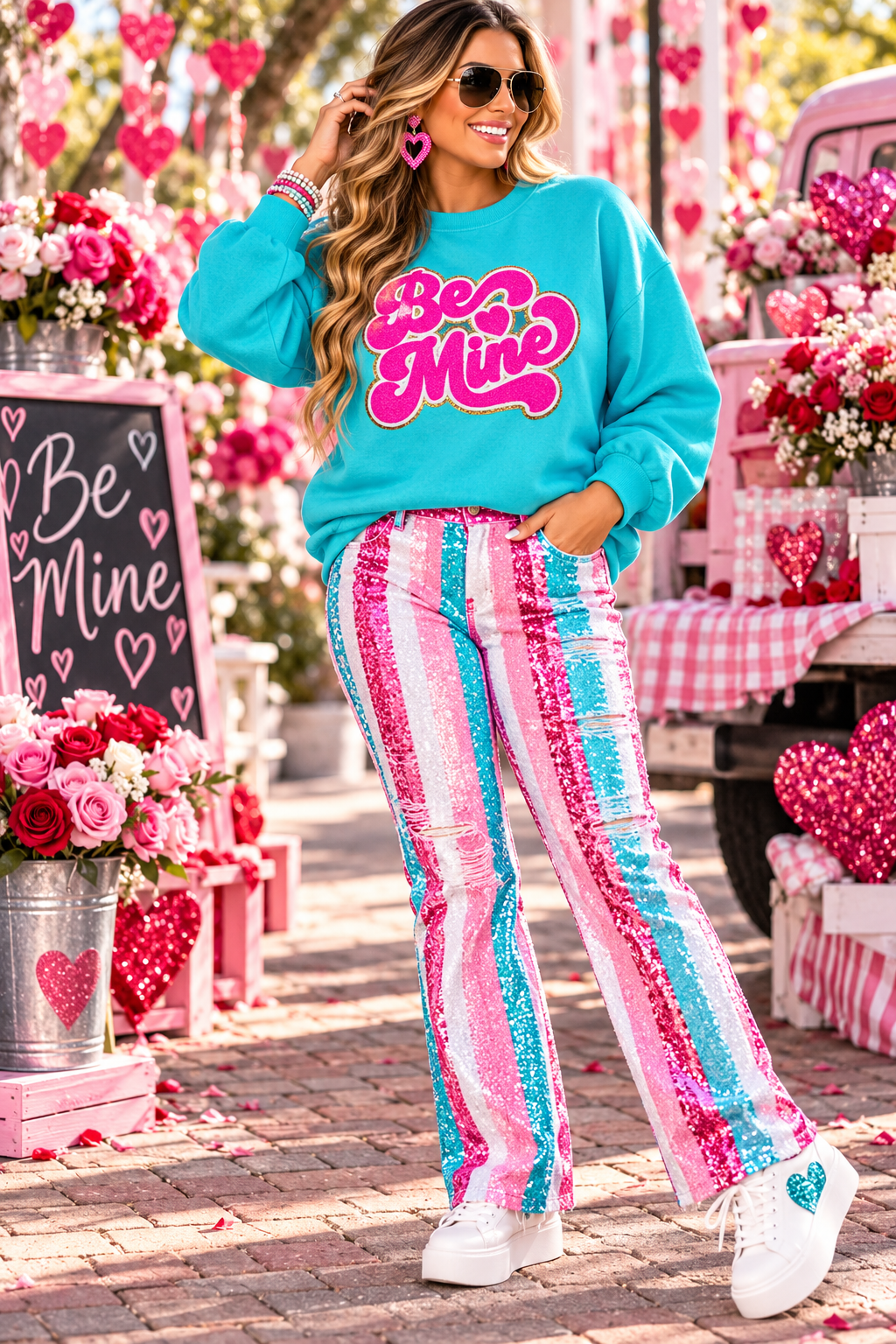Be Mine ~Hot Pink~ Chenille Patch, Retro Chenille Patch, Large Chenille Patch, Valentines Chenille Patch, Iron on Patch