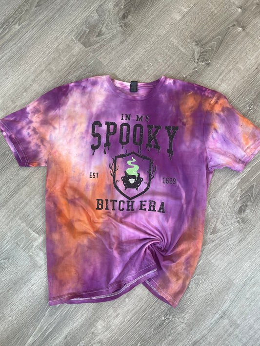 Spooky Bitch Era Halloween Ice Tye dyed T shirt