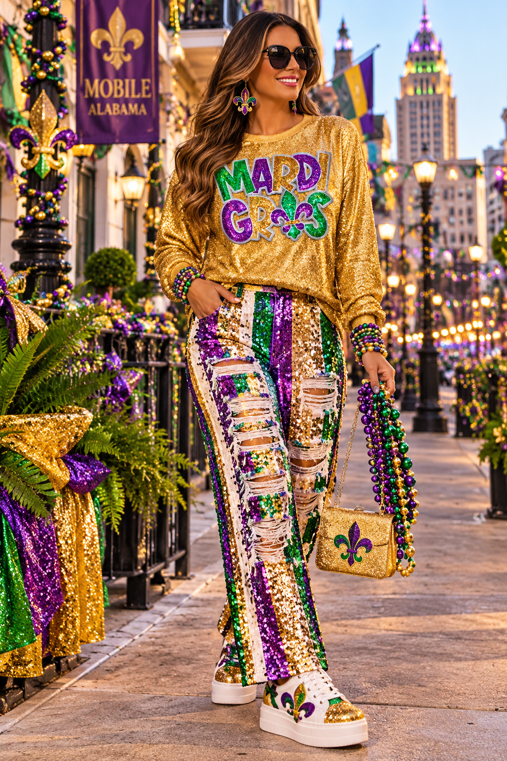 Mardi Gras Sequin Patch, Fleur de Lis Patch, DIY, Iron on Patches