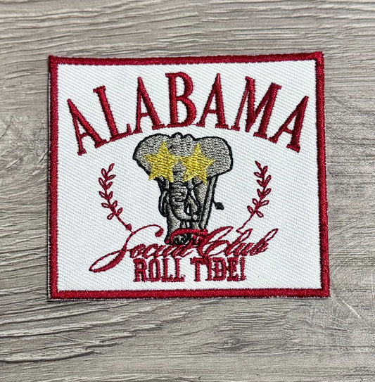 Alabama Trucker Hat Patch, Society Club Patch, Embroidered Patch, DIY Patch, Preppy Patch, Mascot Patch, Game Day Patch