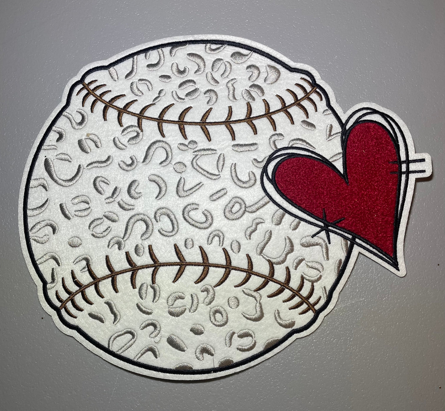 Baseball Chenille Patch, For the Love of the Game, Game Day Patch, Iron On Patch
