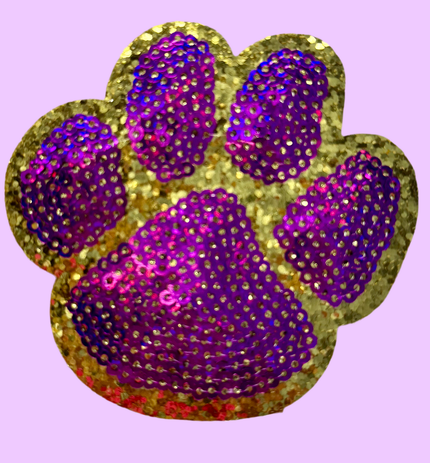 Sequin Paw Patch, 3 in Patch, Paw Patch, Trucker Hat Patch, Game Day Patch, Sports Patch, Iron on Patch, DIY
