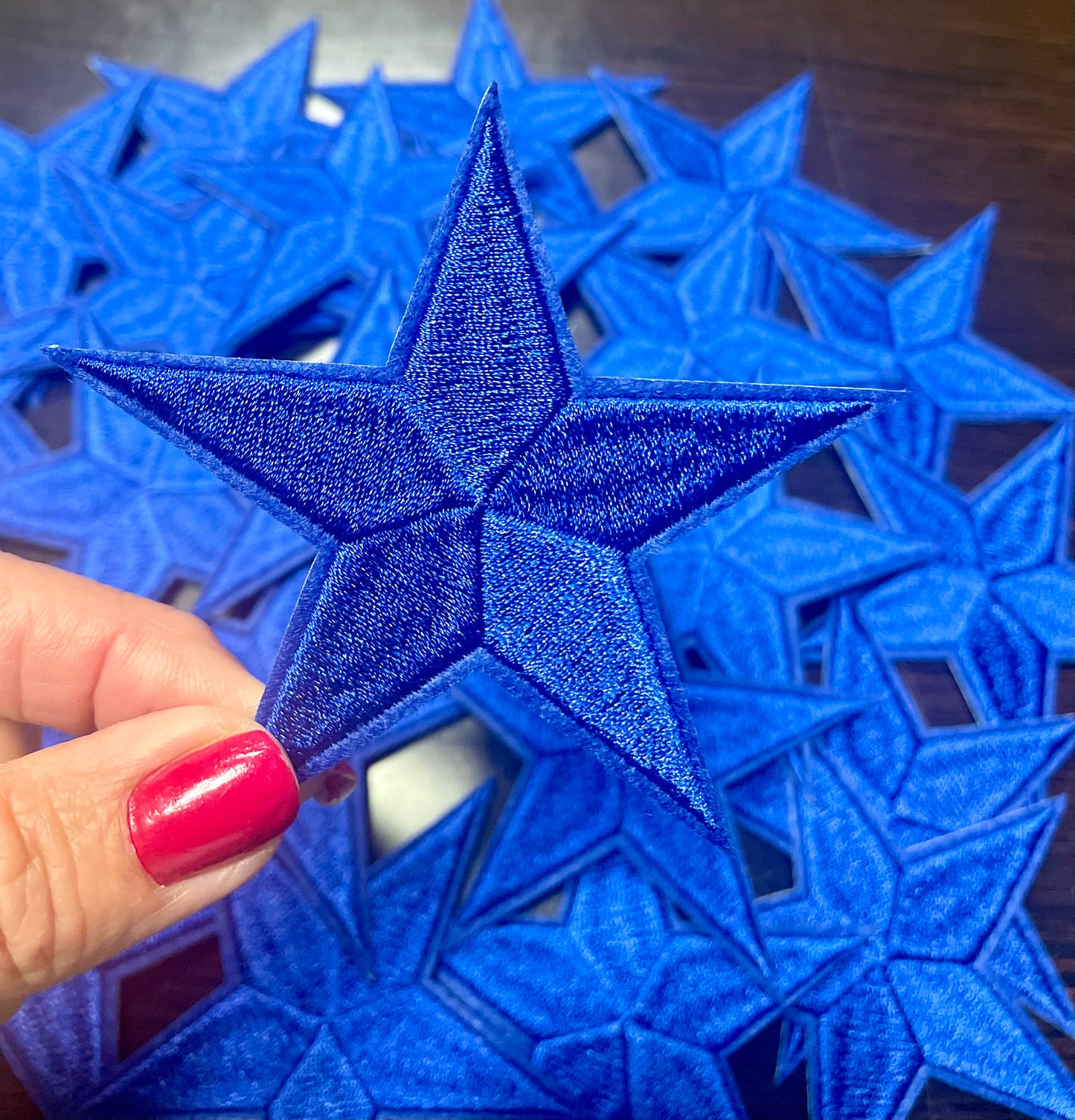 Star Patch, Embroidered Star Patch, Royal Blue 3",Iron on Patch, DIY, Trucker Hat Patch, Preppy Patch, Patch for Hat, Embroidered Star, DIY