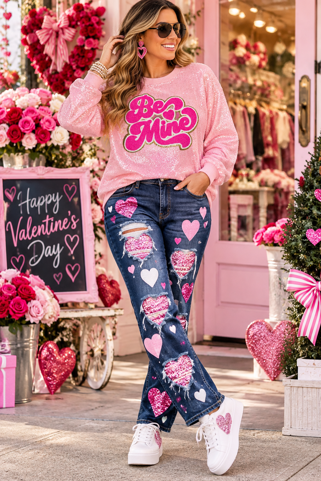 Be Mine ~Hot Pink~ Chenille Patch, Retro Chenille Patch, Large Chenille Patch, Valentines Chenille Patch, Iron on Patch