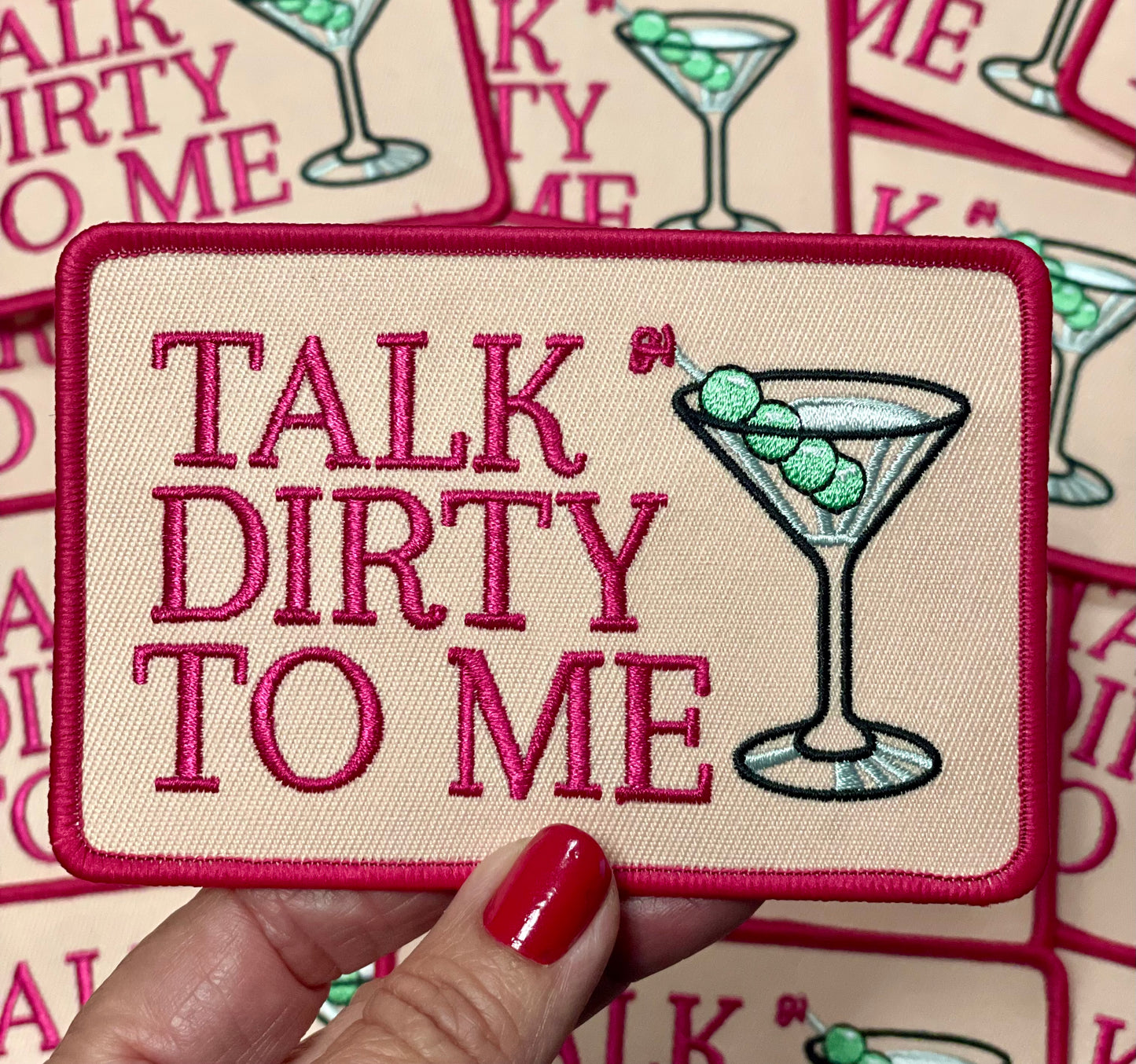 Talk Dirty to Me Patch, Trucker Hat Patch, Martini Patch, Pink Preppy Patch, Trendy Patch, Boujee Patch