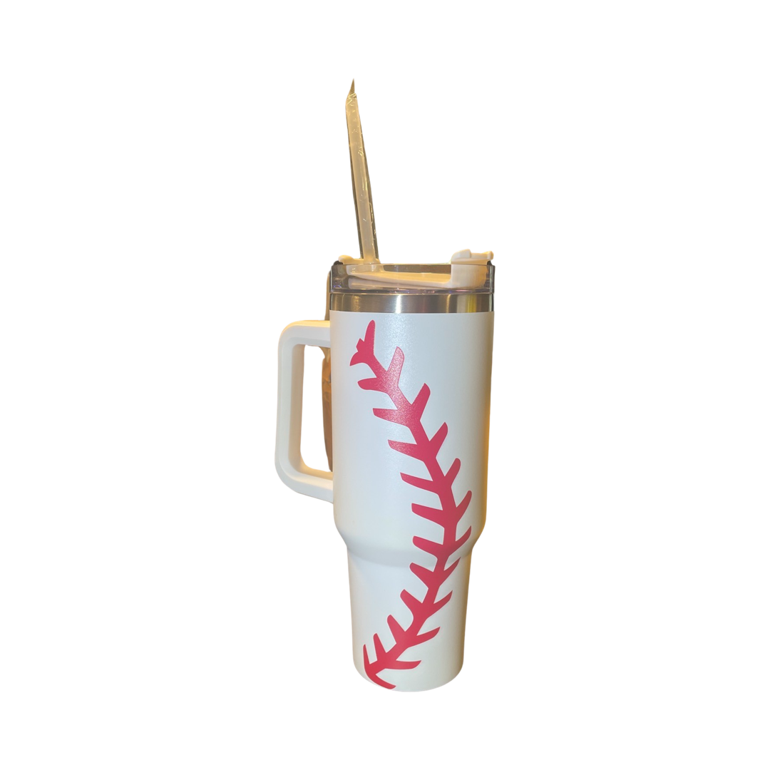 Baseball Tumbler, Sports Tumbler, 40oz Tumbler, Game Day, Mother's Day Gift