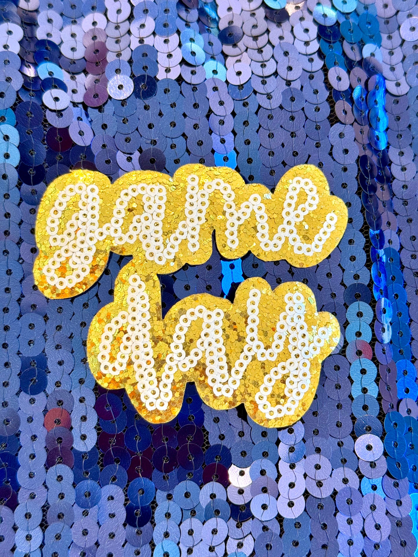 Sequin Game Day Patch. Trucker Hat Patch, Glitter Patch, Iron On Patch, Sports Patch, Game Day Patch, Patch for Hat, DIY