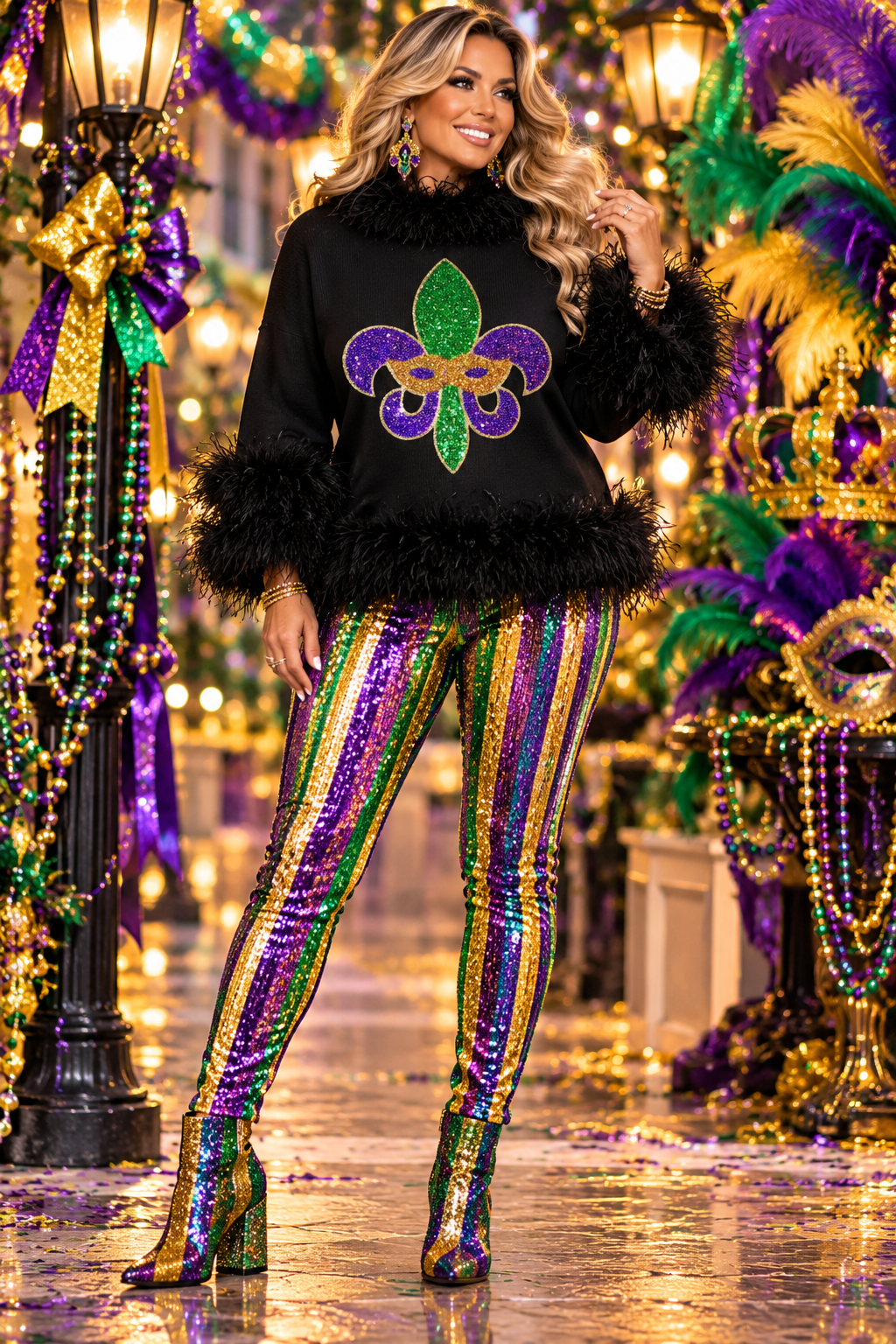 Mardi Gras Sequin Patch, Sequin Fleur de Lis, Carnival Patch, Mardi Gras Patch, Sequin Mardi Gras, DIY, Mardi Gras Attire, Sequin Patch,