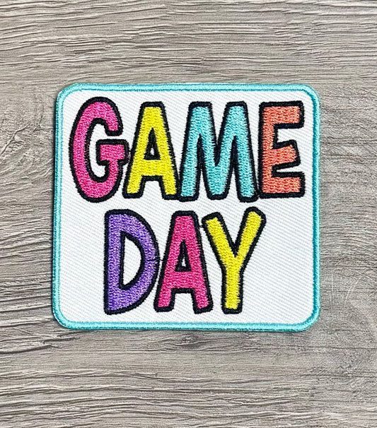 Game Day Patch, Trucker Hat Patch, Embroidered Patch, Preppy Patch, Iron on Patch, DIY Patch, Mascot Patch