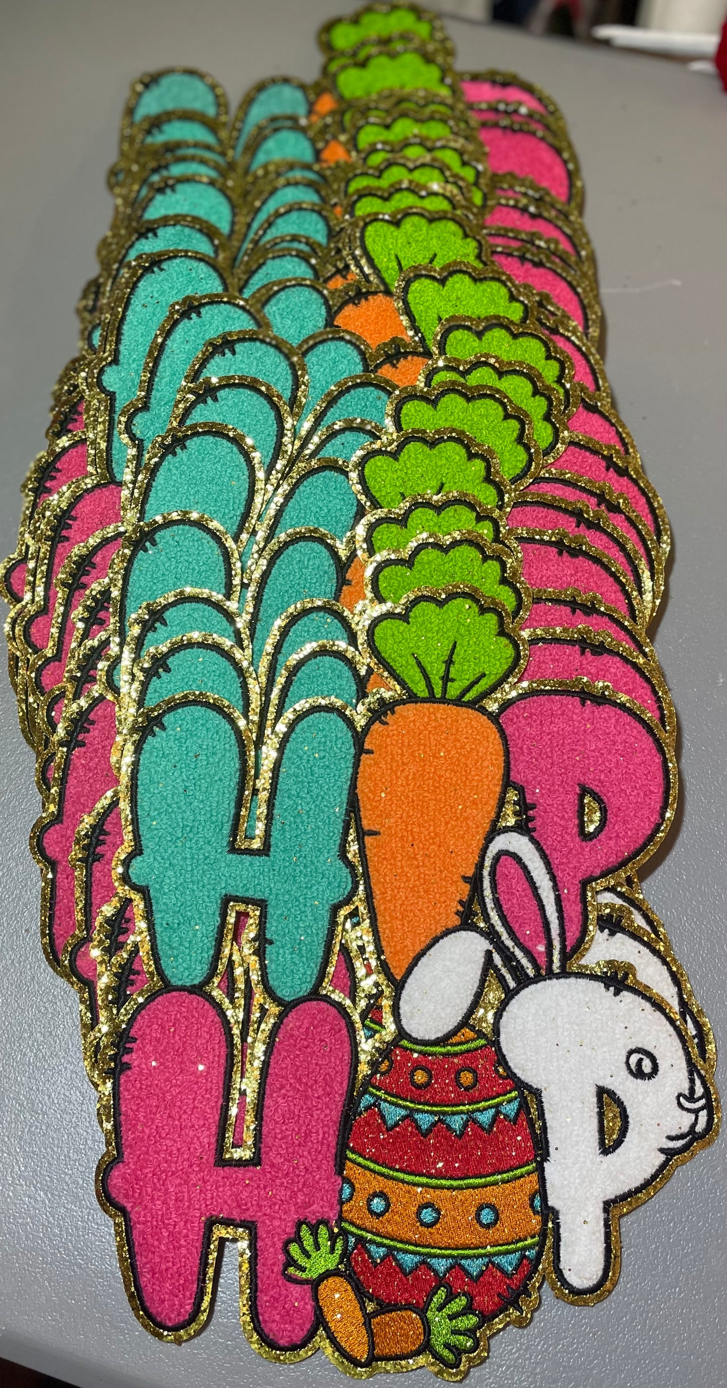 Easter Patch, 10.5" Hip Hop Chenille Patch, Iron on Patch, Colorful Eater Patch, DIY Patch