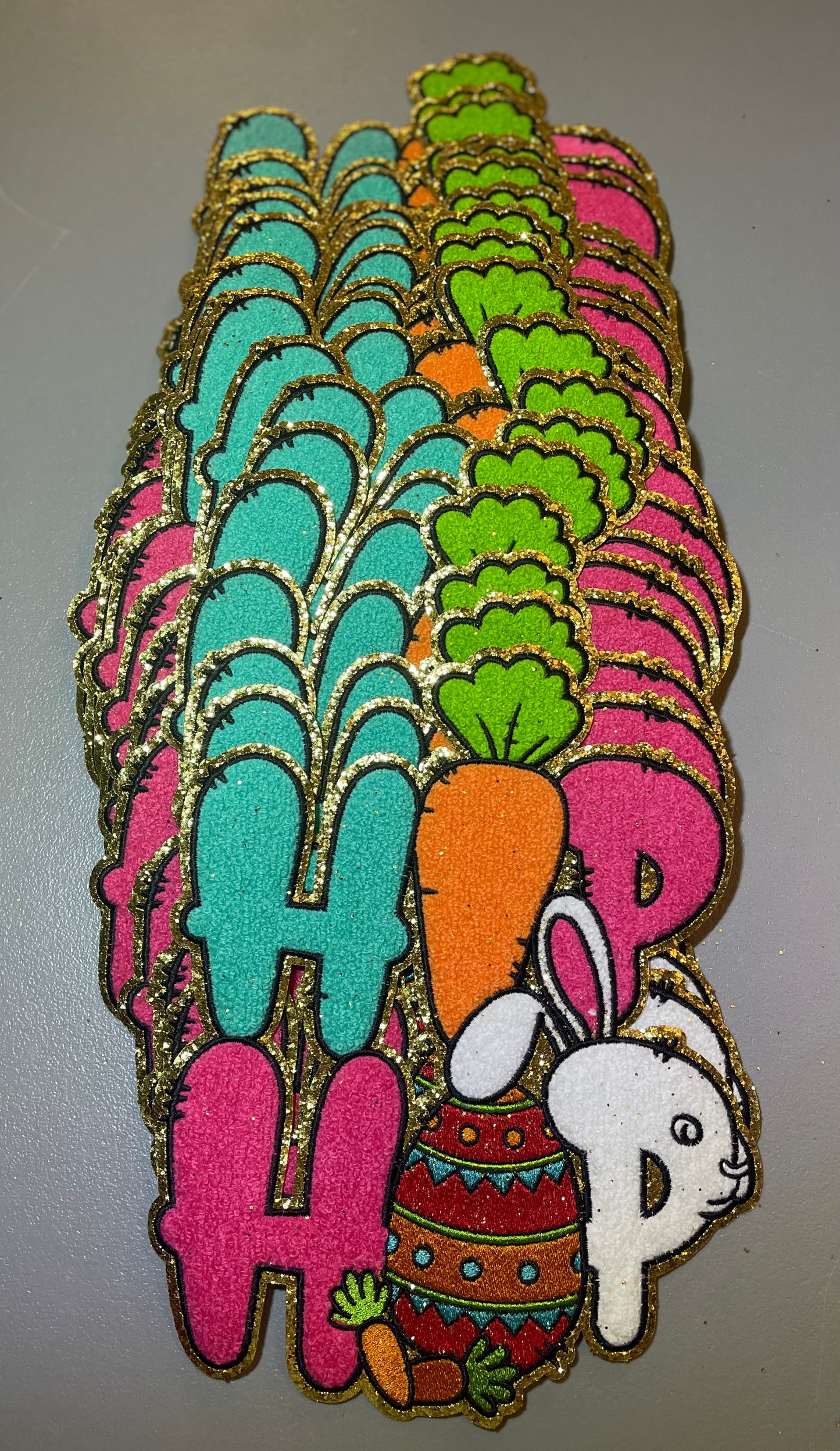 Easter Patch, 10.5" Hip Hop Chenille Patch, Iron on Patch, Colorful Eater Patch, DIY Patch