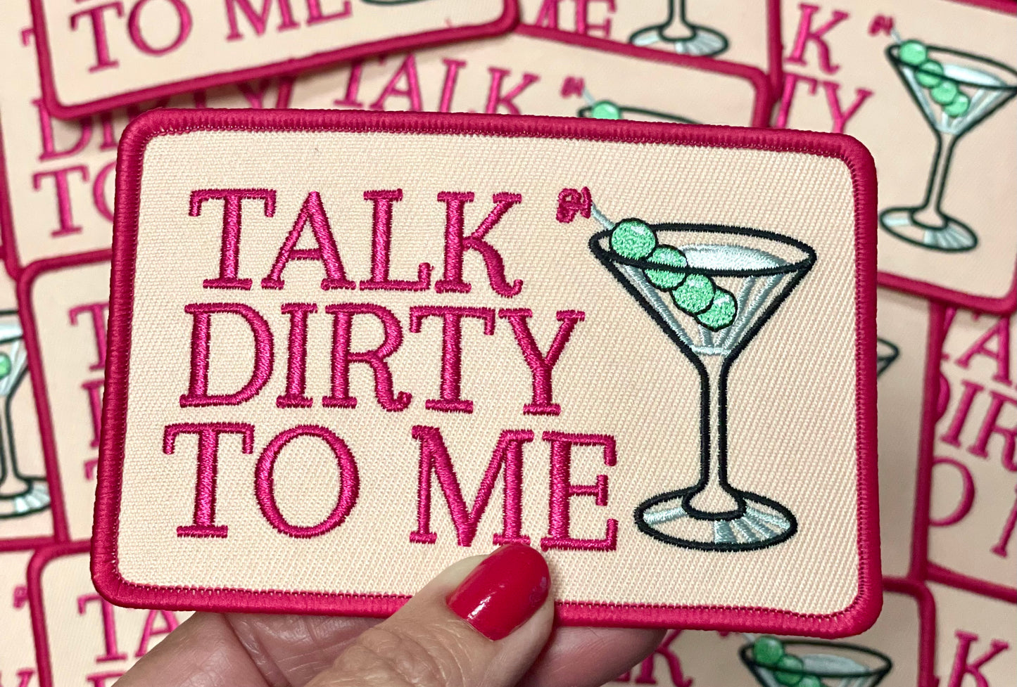 Talk Dirty to Me Patch, Trucker Hat Patch, Martini Patch, Pink Preppy Patch, Trendy Patch, Boujee Patch