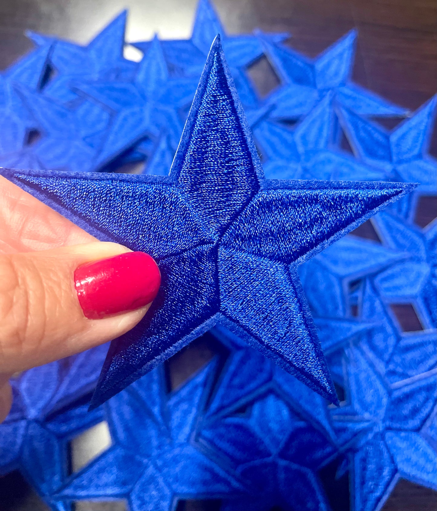 Star Patch, Embroidered Star Patch, Royal Blue 3",Iron on Patch, DIY, Trucker Hat Patch, Preppy Patch, Patch for Hat, Embroidered Star, DIY