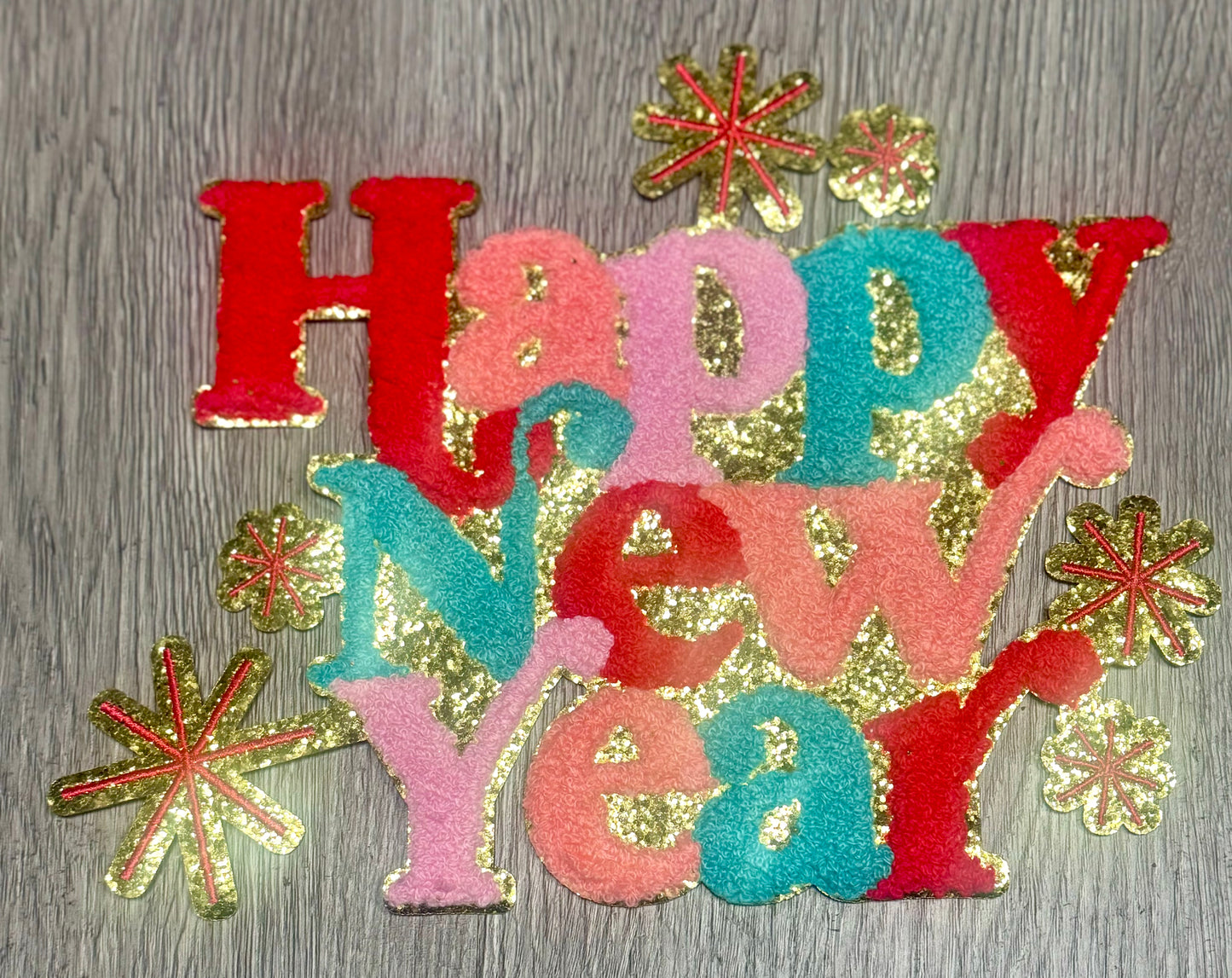 Happy New Year Chenille Patch