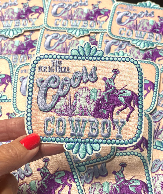 Coors Patch, Trucker Hat Patch, Pink Patch, Beer Patch, Patch for Hat, Embroidery Patch, Trendy Patch, Cowgirl Patch, DIY