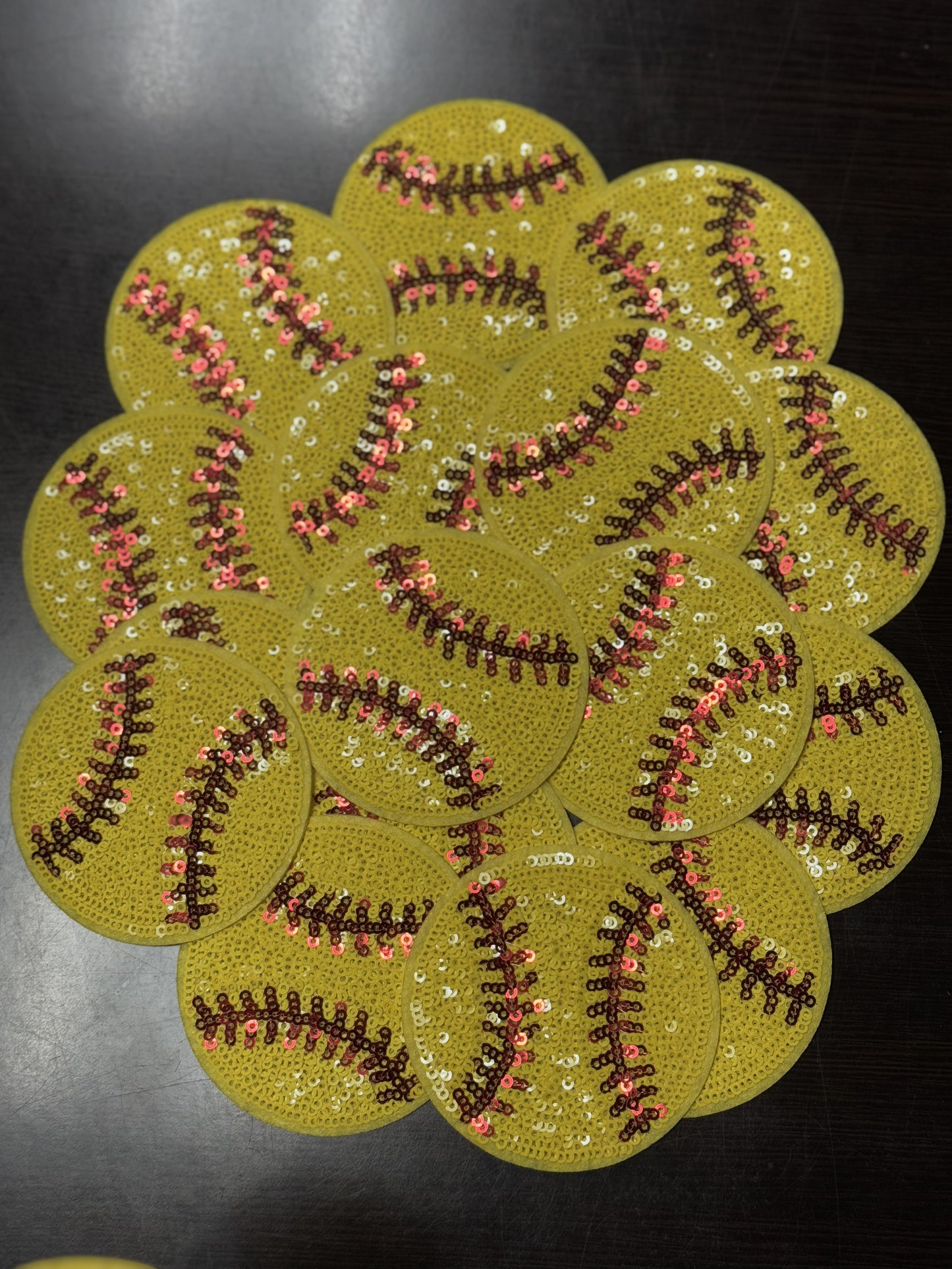 Sequin Softball Patch, Sequin Patch, Softball Patch, Trucker Hat Patch, Iron On Patch, Game Day Patch, Sports Patch, DIY, Patch for Hat