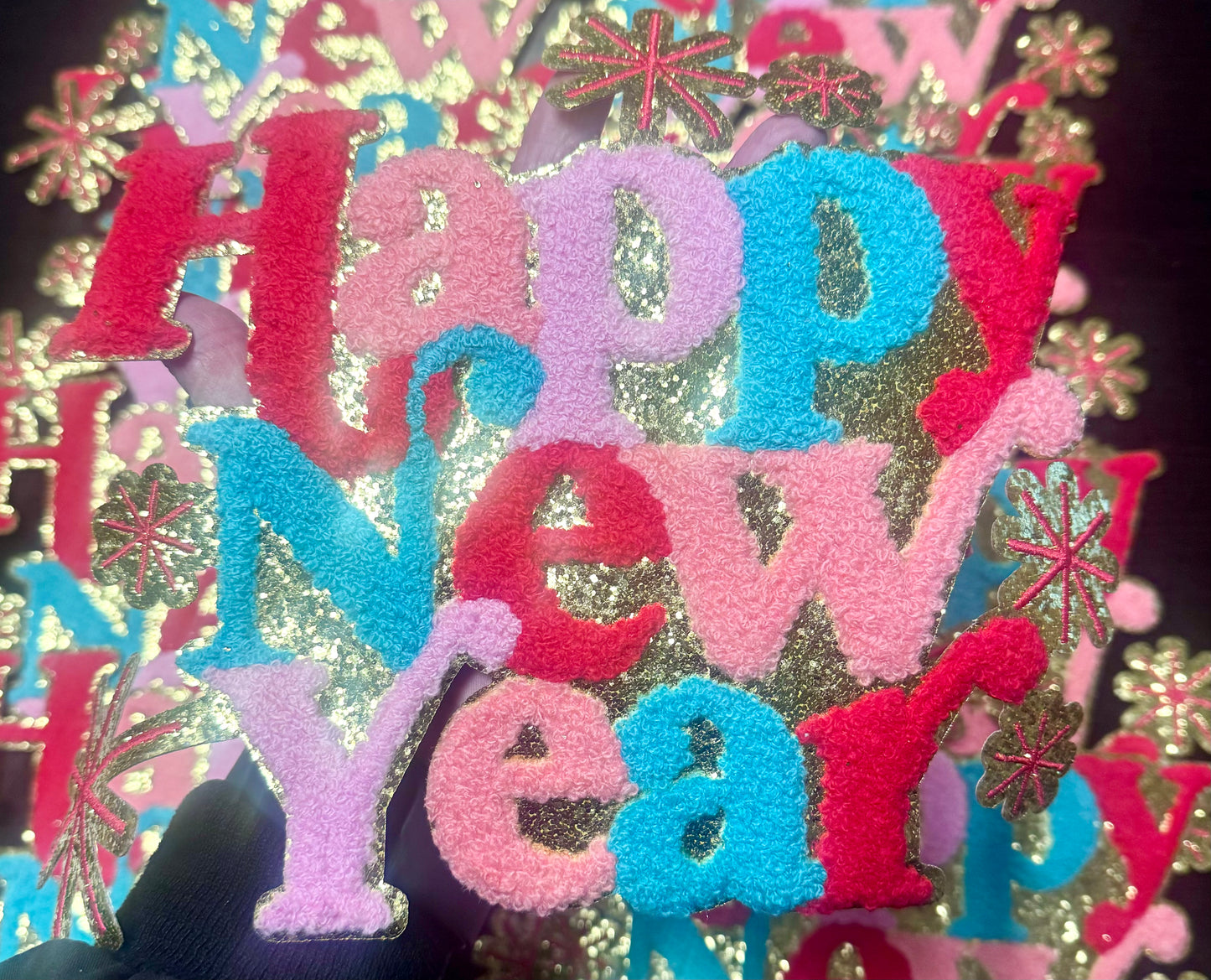 Happy New Year Chenille Patch