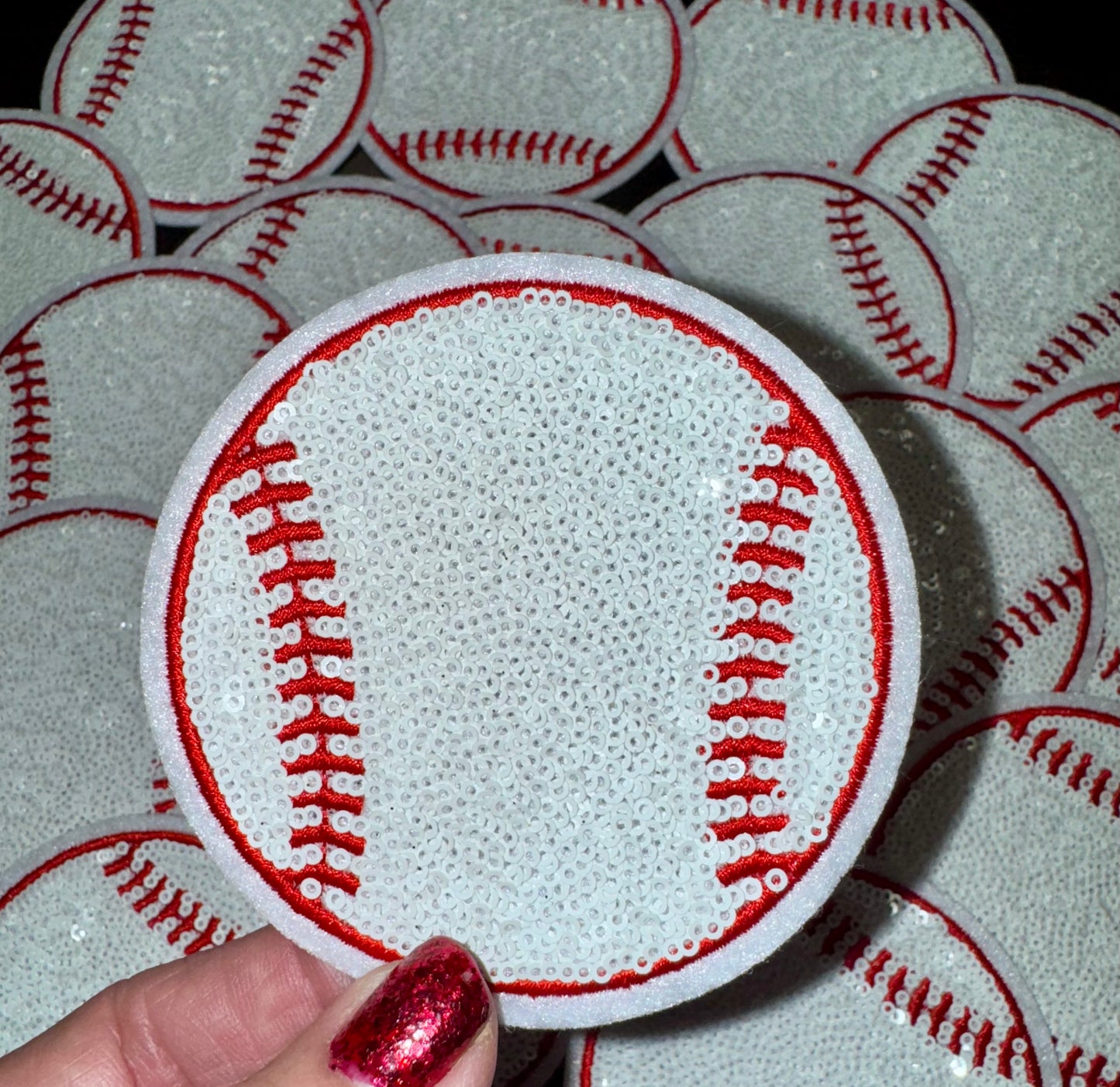 Sequin baseball Patch, Sequin Patch, baseball Patch, Trucker Hat Patch, Iron On Patch, Game Day Patch, Sports Patch, DIY, Patch for Hat