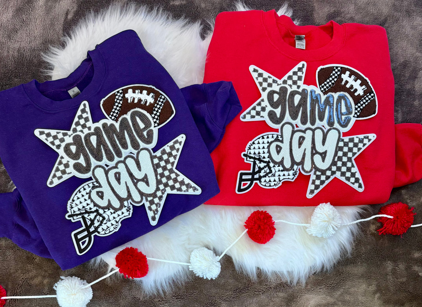 Football Game Day Patch, 11 in Patch, Game Day Patch, Sequin Patch, Iron On Patch, Sports Patch, DIY