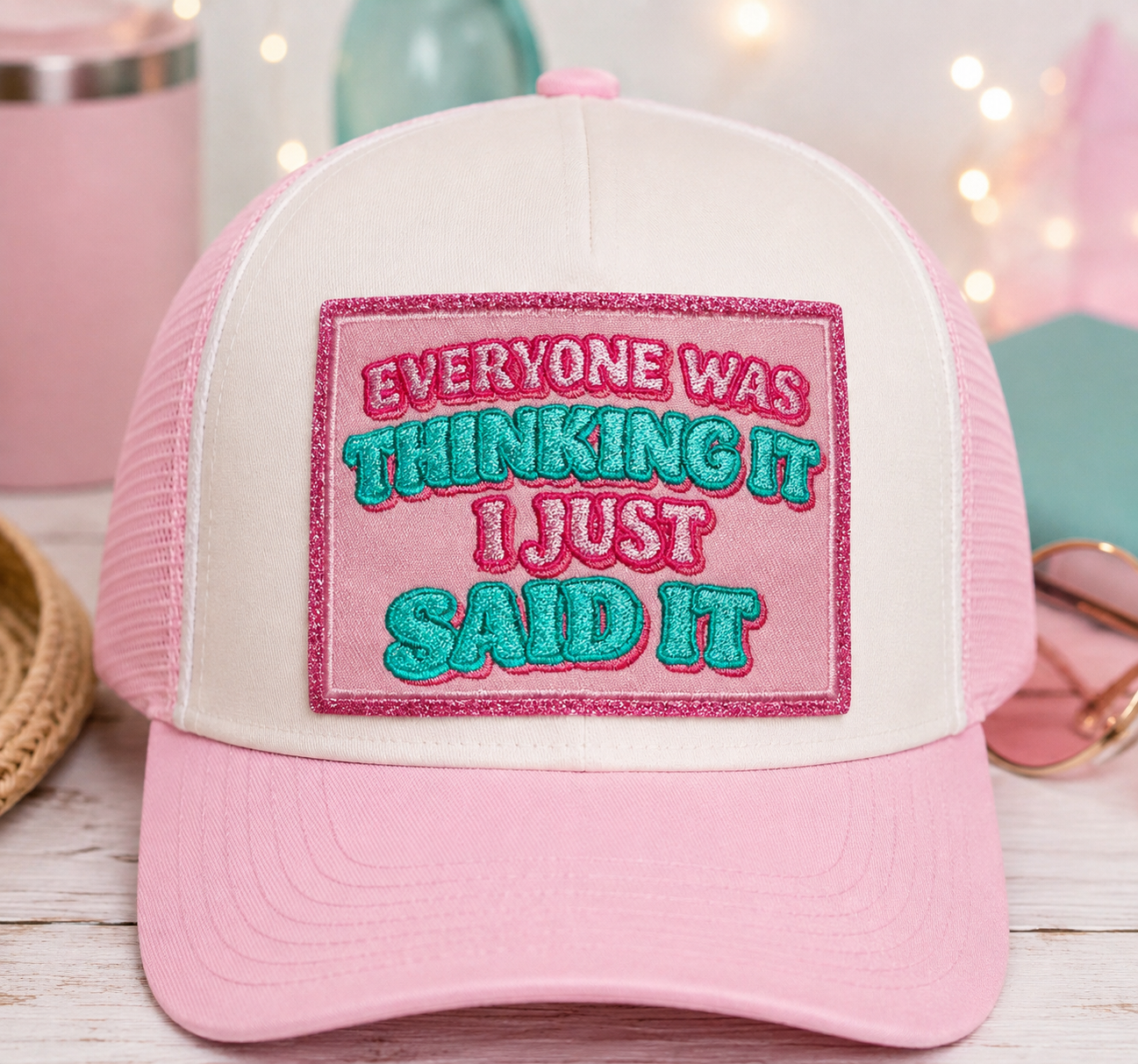 Everyone was Thinking it, I Just Said it Embroidered Patch, Glitter Applique, DIY