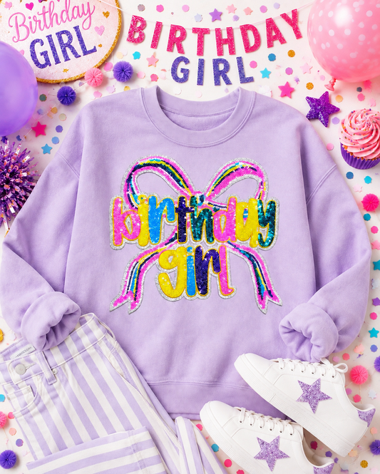 Birthday Girl Sequin Patch, Iron on Applique, DIY